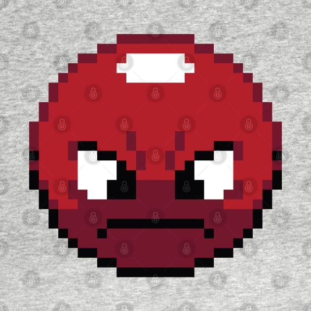 Angry Pixel Emoji Face by Sprout Zombie